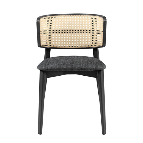 Coffee Wicker Dining Chair