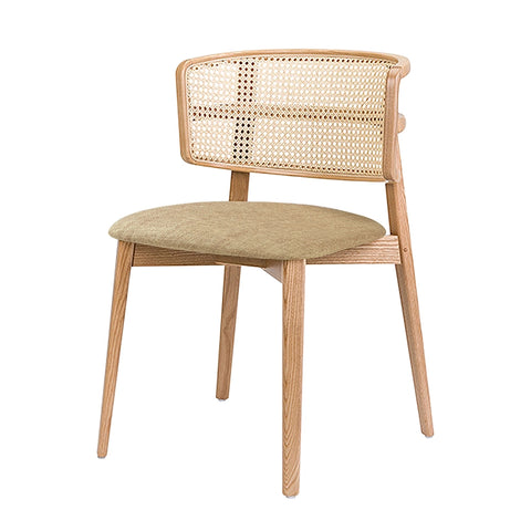 Coffee Wicker Dining Chair